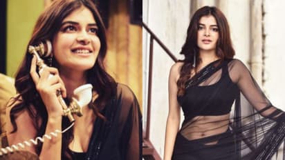 বুক চেরা স্লিভলেসে ফিউশন-এর ছোঁয়া, ট্রান্সপারেন্ট কালো শিফনে কার অপেক্ষায় মধুমিতা