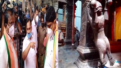 విజయవాడ దుర్గమ్మ ఉత్సవరధంపై వెండి సింహాలు మాయం... సోము వీర్రాజు ఆగ్రహం (వీడియో)