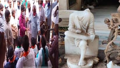 సాయిబాబా విగ్రహం ధ్వంసం... నిడమానూరులో ఉద్రిక్తత (వీడియో)