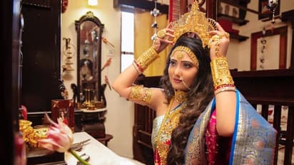 দুর্গা রূপে সম্পূর্ণা, মহালয়ার প্রাক্কালে নতুন চমক নিয়ে টলিউড অভিনেত্রী