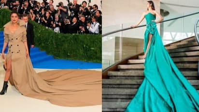 প্রিয়ঙ্কার মেট গালা লুককে হার মানালেন অলিভিয়া, পোজ দিলেন সাংঘাতিক লম্বা গাউনে