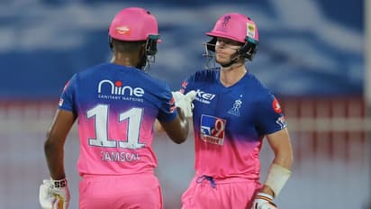 সঞ্জু স্যামসন ও স্টিভ স্মিথের ঝোড়ো ইনিংস, সিএসকের সামনে ২১৭ রানের বিশাল টার্গেট