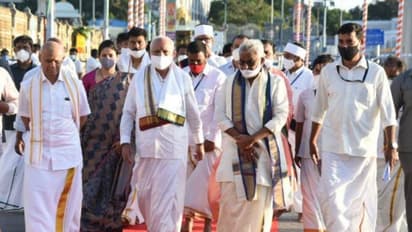 Karnataka CM BS Yediyurappa lays foundation stones for pilgrims’ complexes at Tirumala