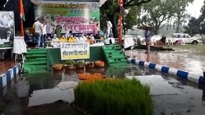 কৃষি বিলের প্রতিবাদ, মেয়ো রোডে ক্ষেত মজুর ইউনিয়নের অবস্থান বিক্ষোভ