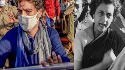 என்னை மீறி தொண்டர்கள் மீது கை வையுங்கள் பார்ப்போம்.. இந்திரா காந்தியாக மாறிய பிரியங்கா.. வைரலாகும் புகைப்படம்