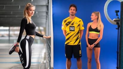 বিশ্বের সেক্সিয়েস্ট অ্যাথলিটের তকমা পেয়েছেন,এবার বরুশিয়ার ফুটবলারদের ফিটনেস মন্ত্র দেবেন অ্যালিশা স্মিডিট