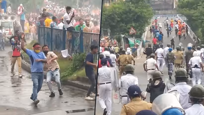 Violent clash erupts between West Bengal Police and BJP workers during protest march