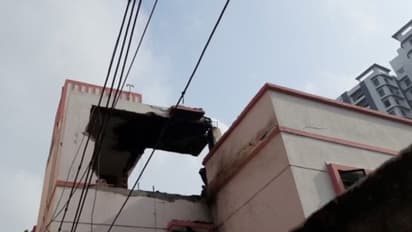 Powerful explosion blows off roof of a club building in Kolkata's Beleghata area