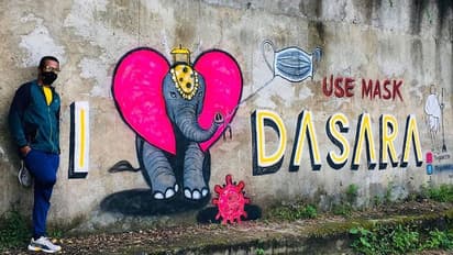 Mysuru Dasara: COVID-19 awareness created through lights and street art
