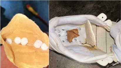 ഷൂസിനുള്ളില് ഒളിപ്പിച്ച് കടത്താന് ശ്രമിച്ച ലഹരി ഗുളികകള് കസ്റ്റംസ് പിടികൂടി