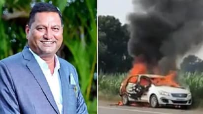 కారులో చెలరేగిన మంటలు.. డోర్స్ లాక్: సజీవ దహనమైన ఎన్సీపీ నేత