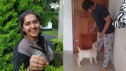 'ജിങ്ഗിടി ജിങ്... പലവിധ അടവുകളെടുത്തിട്ടും ജമ്പ് ചെയ്യാത്ത ജഗ്ഗു ബോയ്'; രസകരമായ വീഡിയോ പങ്കുവച്ച് സനുഷ