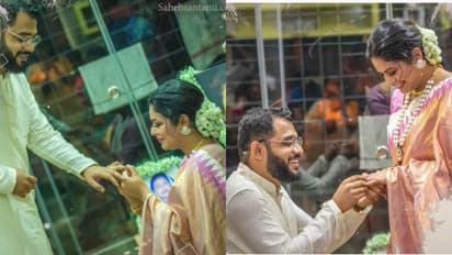 মাটিতে হাঁটু মুড়ে ফিল্মি কায়দায় আংটিবদল,পঞ্চমীতে ভিডিও শেয়ার করলেন ইমন