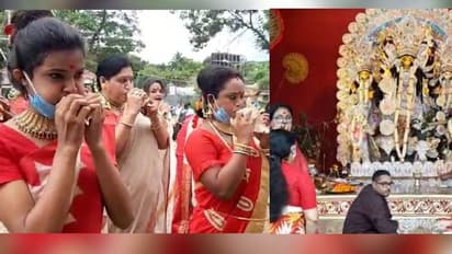 মোদীর পুজো উদ্বোধনের আগে বৃষ্টিতে ভাসল কলকাতা, শঙ্খ ধ্বনিতে মেতে উঠল EZCC