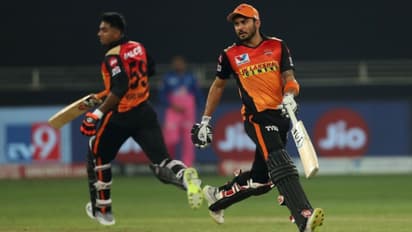 RRvsSRH: అదరగొట్టిన మనీశ్ పాండే, విజయ్ శంకర్... కీలక మ్యాచ్‌లో సన్‌‘రైజింగ్’ విక్టరీ...