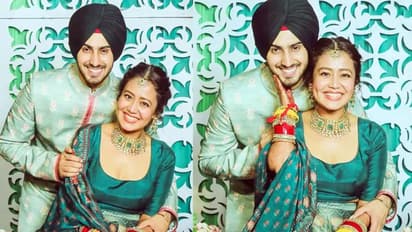 होने वाली पत्नी नेहा कक्कड़ को बाहों में भरकर मंगेतर ने यूं दिए पोज तो शरम से लाल हो गया दुल्हन का चेहरा