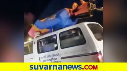 ರಾವಣನಿಗೂ ಕೊರೋನಾ ವೈರಸ್: ಆಂಬುಲೆನ್ಸ್ ಮೇಲೆ ಮಲಗಿದ ಲಂಕಾಧಿಪತಿ!