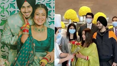 खुले बाल, चेहरे पर बनावटी स्माइल मायूस दिखीं नेहा कक्कड़, शादी के बाद सामने आई पहली फोटो