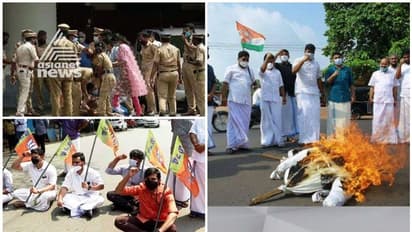 മുഖ്യമന്ത്രിയുടെ രാജി ആവശ്യപ്പെട്ട് സംസ്ഥാന വ്യപകമായി പ്രതിഷേധം; സെക്രട്ടറിയേറ്റ് വളപ്പിലേക്ക് പ്രതിഷേധക്കാര്