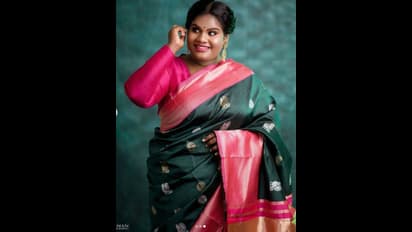 பட்டு புடவையில் சும்மா சரோஜா தேவி போல் தகதகன்னு மின்னிய பிகில் பாண்டியம்மா..! அசத்தல் போட்டோ ஷூட்..!