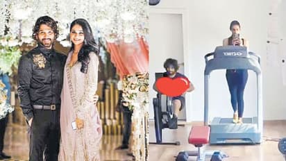 బ్లాక్ కలర్ జిమ్ వేర్ లో బన్నీ-స్నేహారెడ్డి...వైరల్ అవుతున్న ఫోటో