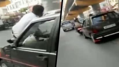 Man drags traffic police on car bonnet to evade fine; video goes viral