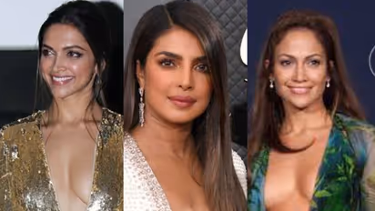 ದೀಪಿಕಾ ಪಡುಕೋಣೆ - ಪ್ರಿಯಾಂಕಾ ಚೋಪ್ರಾ : ಪ್ಲಂಗಿಂಗ್‌ ನೆಕ್‌ ಗೌನ್‌ನಲ್ಲಿ ನಟಿಯರು!