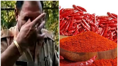 മകനെ അറസ്റ്റുചെയ്യാൻ വന്ന പോലീസുകാരുടെ മുഖത്ത് മുളകുപൊടിയെറിഞ്ഞ് അമ്മ