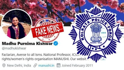Kolkata police books Madhu Purnima Kishwar for spreading fake news on social media