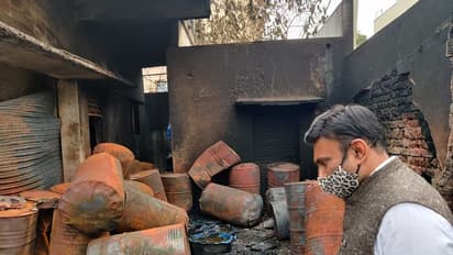 Bengaluru fire incident: Health Minister Sudhakar visits godown