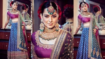 14 മാസം കൊണ്ട് ഒരുക്കിയ ലെഹങ്കയില് അതിമനോഹരിയായി കങ്കണ!