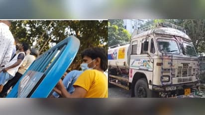 ট্যাঙ্কারের ধাক্কায় মৃত্যু মহিলার, উত্তেজনা মোমিনপুরে