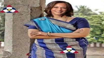 सीधी पल्लू की नीली साड़ी पहने कमला हैरिस की तस्वीर वायरल, कई IAS अधिकारियों ने शेयर कर दी फेक PHOTO