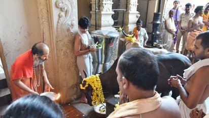 ಮಠದೊಳಗೆ ಬಂದಳು ಗೋ ಮಾತೆ : ಕನಕನ ಕಿಂಡಿಯ ಎದುರು ಪೂಜೆ