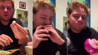 രുചിയും മണവും നഷ്ടപ്പെട്ടു; സവാളയും വെളുത്തുള്ളിയും പച്ചയ്ക്ക് കഴിക്കുന്ന യുവാവ്; വീഡിയോ വൈറല്