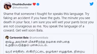'കാറപകടം ഖുശ്ബു വ്യാജമായി ഉണ്ടാക്കിയത്'; ആരോപണങ്ങൾക്ക് രൂ​ക്ഷ മറുപടിയുമായി നടി