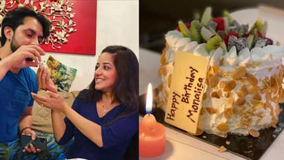 बर्थडे पर मोनालिसा को पति ने दिया सरप्राइज, नहीं रहा खुशी का ठिकाना, केक काटकर यूं मनाया जन्मदिन