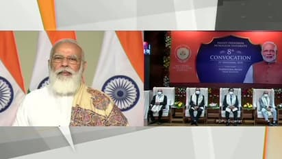 PM Modi attends 8th Convocation Ceremony of Pandit Deendayal Petroleum University