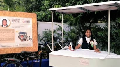 സോളാർ പാനലുള്ള ഇസ്തിരിവണ്ടി രൂപകൽപന ചെയ്തു, ഒമ്പതാം ക്ലാസുകാരിക്ക് എട്ടുലക്ഷം രൂപയുടെ പുരസ്കാരം