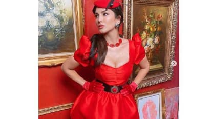 ചുവപ്പ് ഡ്രസ്സില്‍ തിളങ്ങി സണ്ണി ലിയോണ്‍; ചിത്രങ്ങള്‍ വൈറല്‍