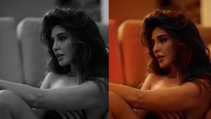 নগ্ন শরীরে হাত দিয়ে চাপা 'স্তনযুগল', টপলেসে 'আগুন' জ্বালালেন জ্যাকলিন