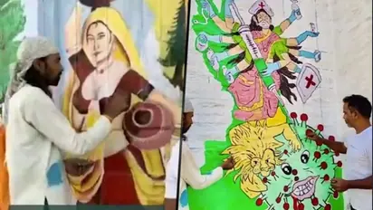 Converting walls into canvasses: Udaipur Central Jail inmate shows off his painting prowess
