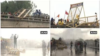 'ദില്ലി ചലോ' മാർച്ചിന് നേരെ ജലപീരങ്കി, പൊലീസ് നടപടി, സംഘർഷം, അതിർത്തി അടച്ചു