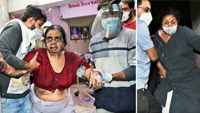 ಕೋವಿಡ್‌ ಸೆಂಟರ್‌ನಲ್ಲಿ ಬೆಂಕಿ, ಐವರು ಸಾವು: ಇಲ್ಲಿವೆ ಶಾಕಿಂಗ್ ಫೋಟೋಸ್