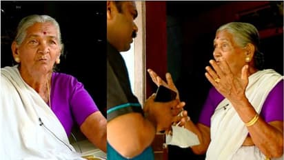 വോട്ട് തേടിയെത്തുന്ന ഇടത് സ്ഥാനാര്‍ത്ഥികള്‍ക്ക് വിപ്ലവ ഗാനം പാടി ആശംസ നേര്‍ന്ന് ഒരു മുത്തശ്ശി