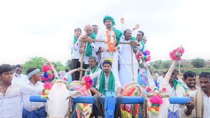 ಅನ್ನದಾತರ ಯೋಜನೆಗೆ ರೈತರೊಂದಿಗೆ ಎತ್ತಿನಗಾಡಿಯಲ್ಲೇ ಹೋಗಿ ಚಾಲನೆ ಕೊಟ್ಟ ಶಾಸಕ