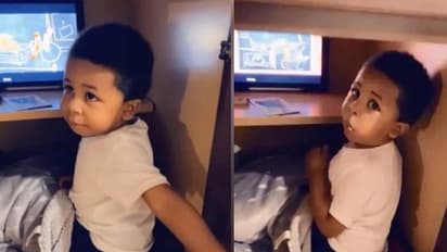 ഒളിച്ചിരിക്കാന് രണ്ടുവയസുകാരന് കണ്ടെത്തിയ സ്ഥലം; വൈറലായി വീഡിയോ