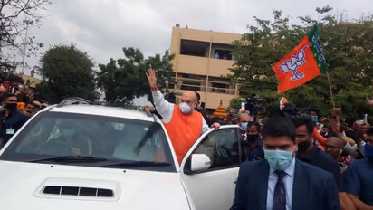 Home minister Amit Shah holds roadshow, says will transform Hyderabad into world-class IT hub