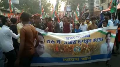 ফের তৃণমূল গোষ্ঠী কোন্দল প্রকাশ্যে, কেন্দ্রীয় বিরোধিতায় একই জায়গায় জোড়া মিছিল ঘাসফুলের