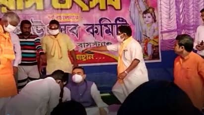 খোল বাজালেন 'জনসেবক' শুভেন্দু, নিজের কেন্দ্র নন্দীগ্রামে সূচনা করলেন রাশ উৎসবের